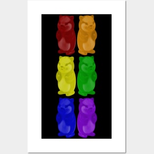 Rainbow gummy otters Posters and Art